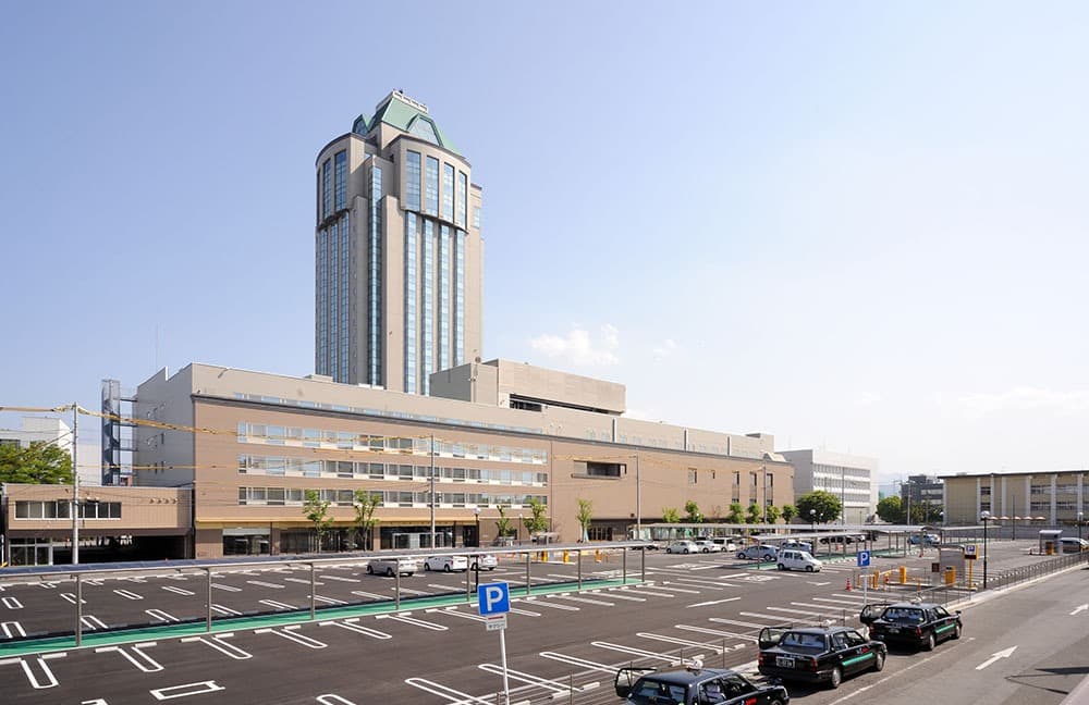Find the Imabari Kokusai Hotel tower in central Imabari