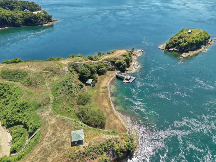 Look down on Noshima, the Murakami clan's island fort