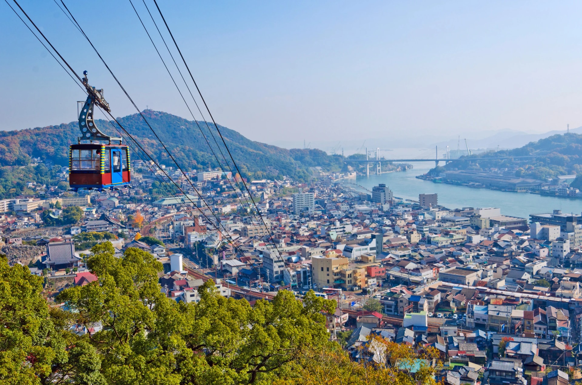 Ride the ropeway over Onomichi's rooftops