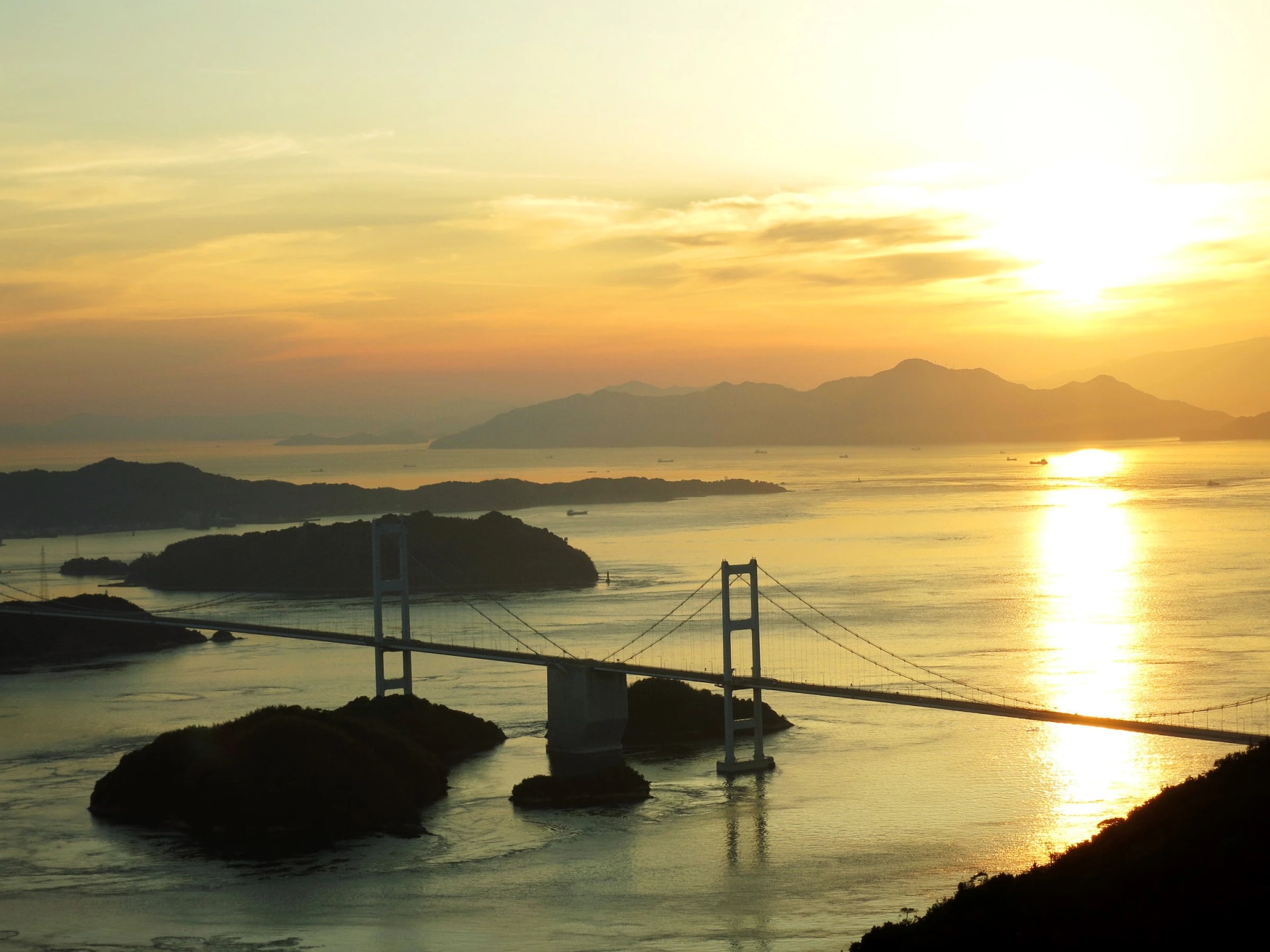 Stay on Kirōsan for sunset over the Kurushima Strait