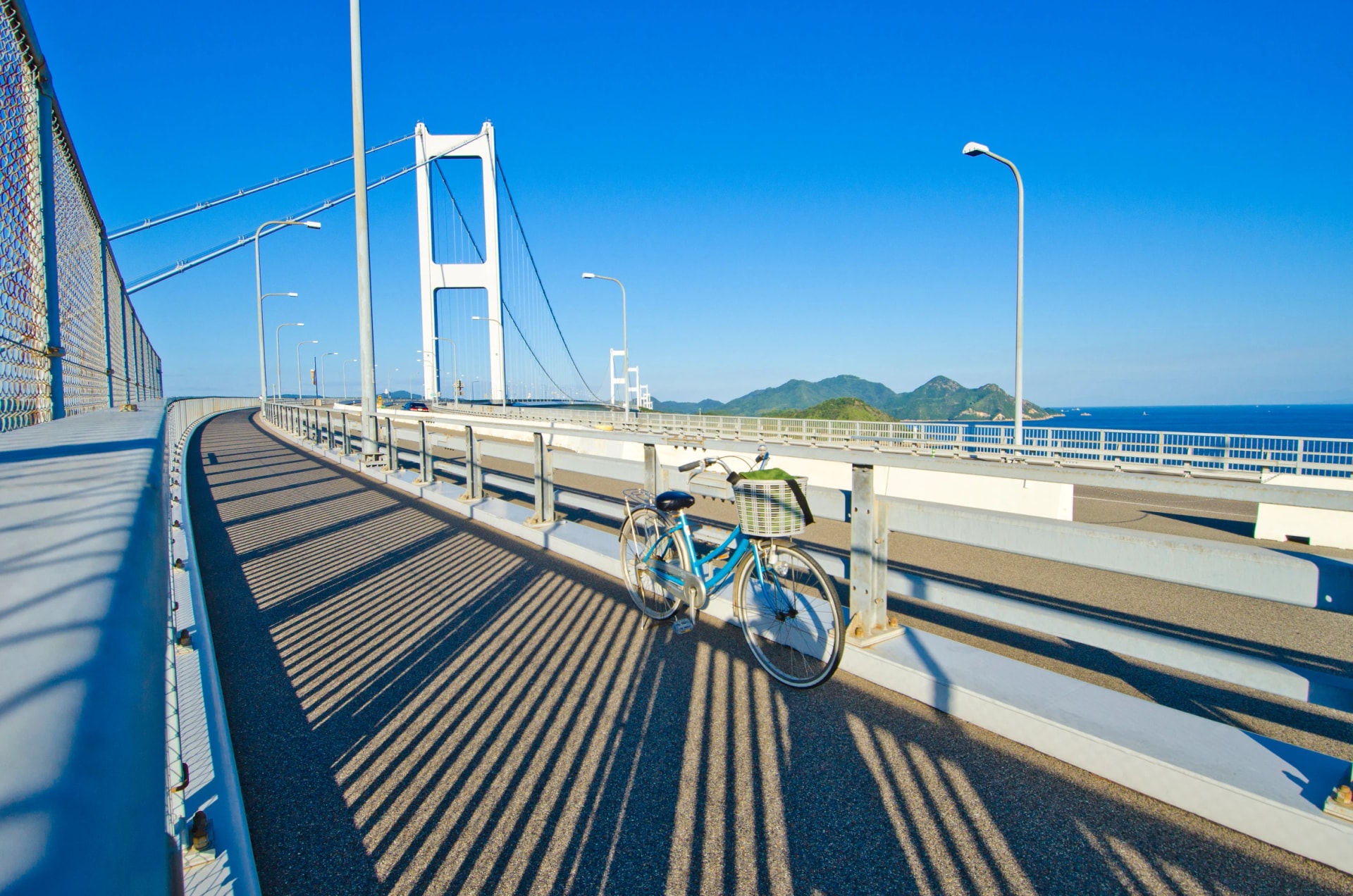 Stop on the Kurushima-Kaikyō Bridge for one last view